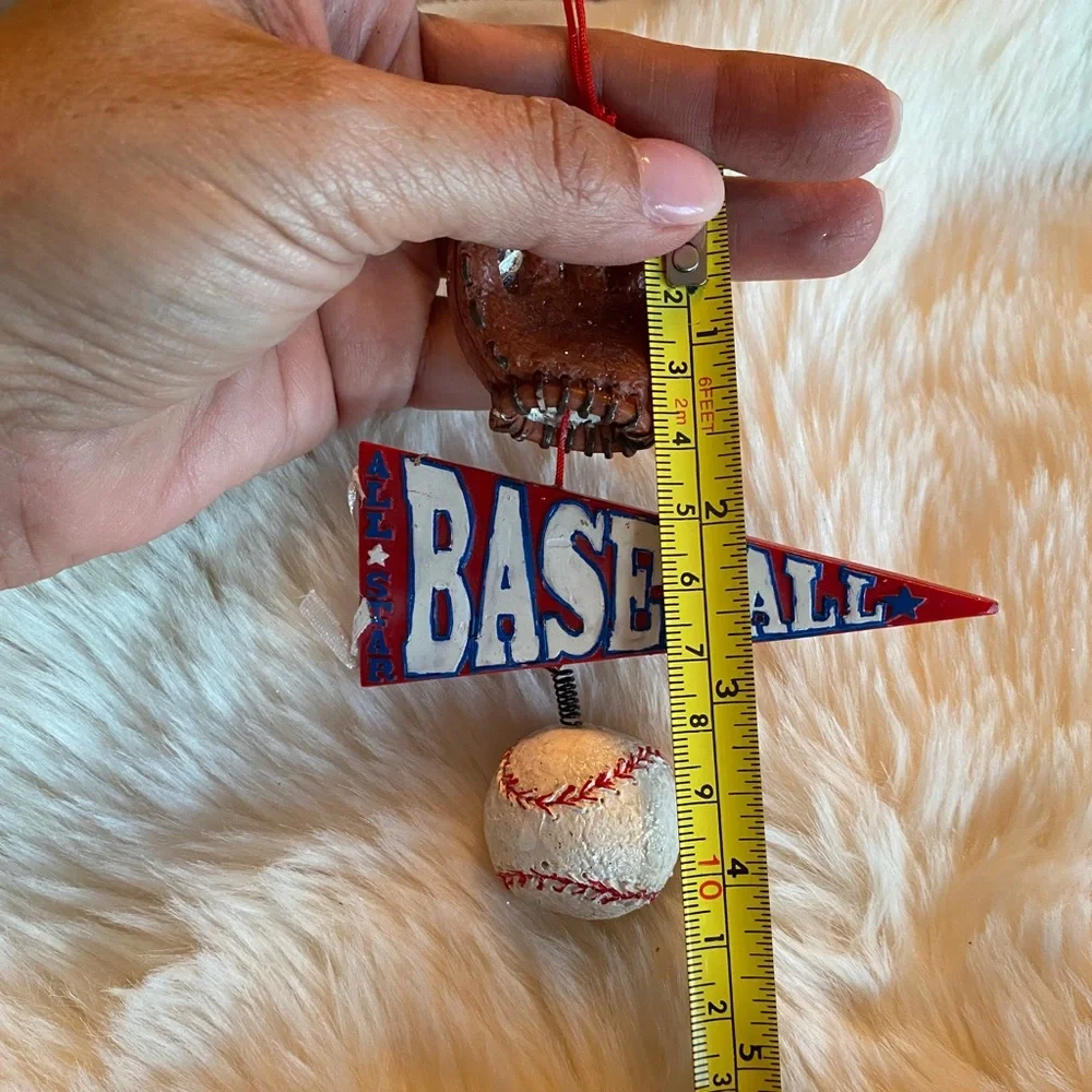 Christmas baseball ornament